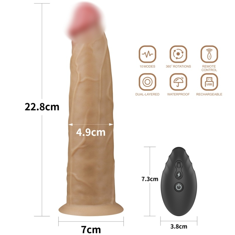 Супер реалистичный вибратор-ротатор "Nature Cock 9.0" на дистанционном управлении 