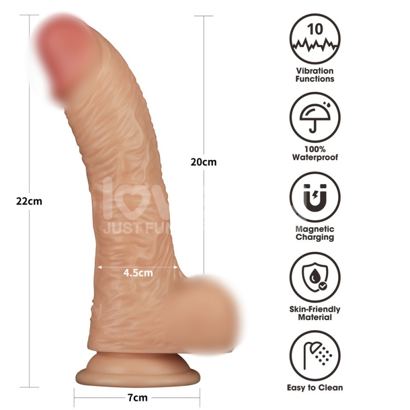 Вибратор реалистичный "Lovetoy Power Basics 8,5" мега мощный  